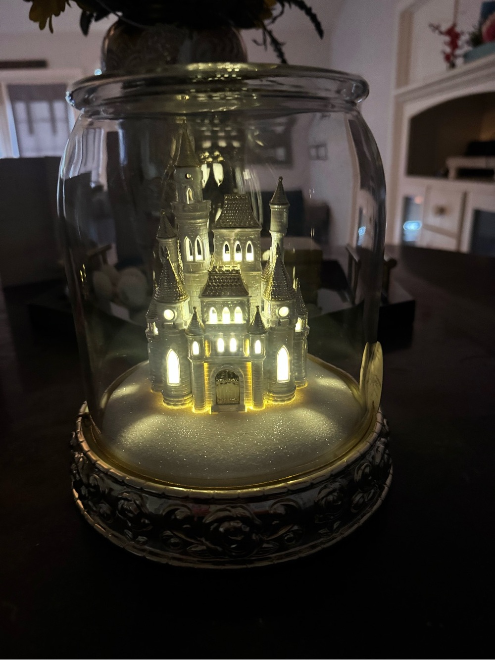 Ornate Gold Castle Glass Dome Accent - Decorative Home Accent - Picture 2 of 7
